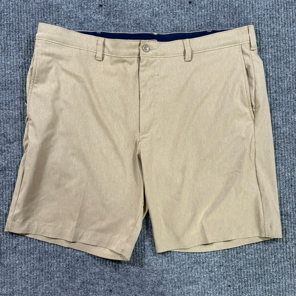Jack Nicklaus Mens Golf Shorts Size 40 Beige Stretch Performance Flat Front